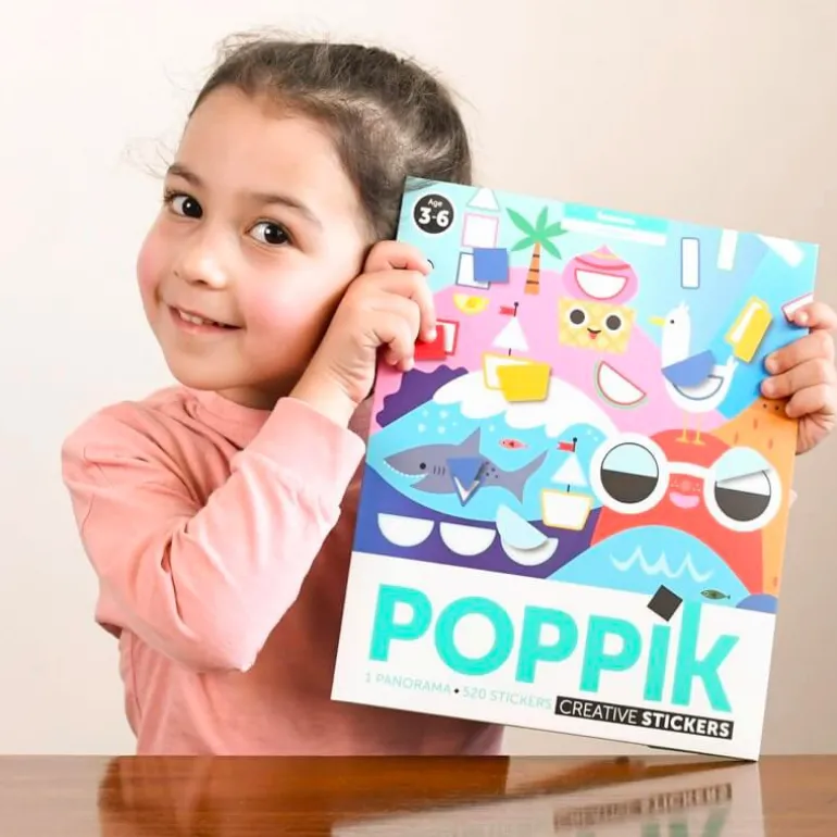 Poster Panorama Poppik et 520 gommettes - Les Saisons