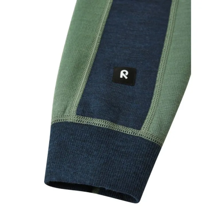Pull en laine merinos enfant Merin - Reima - Green Clay