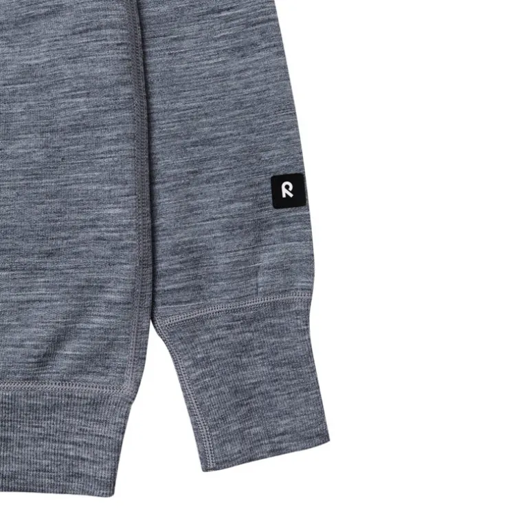 Pull en laine merinos enfant Mahin - Reima - Melange Grey
