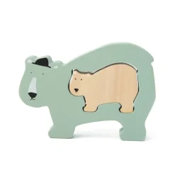 Puzzle bébé en bois Trixie - Ours Polaire