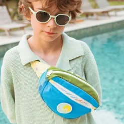 Sac banane enfant Vibe - KietLa - Kaki Bleu