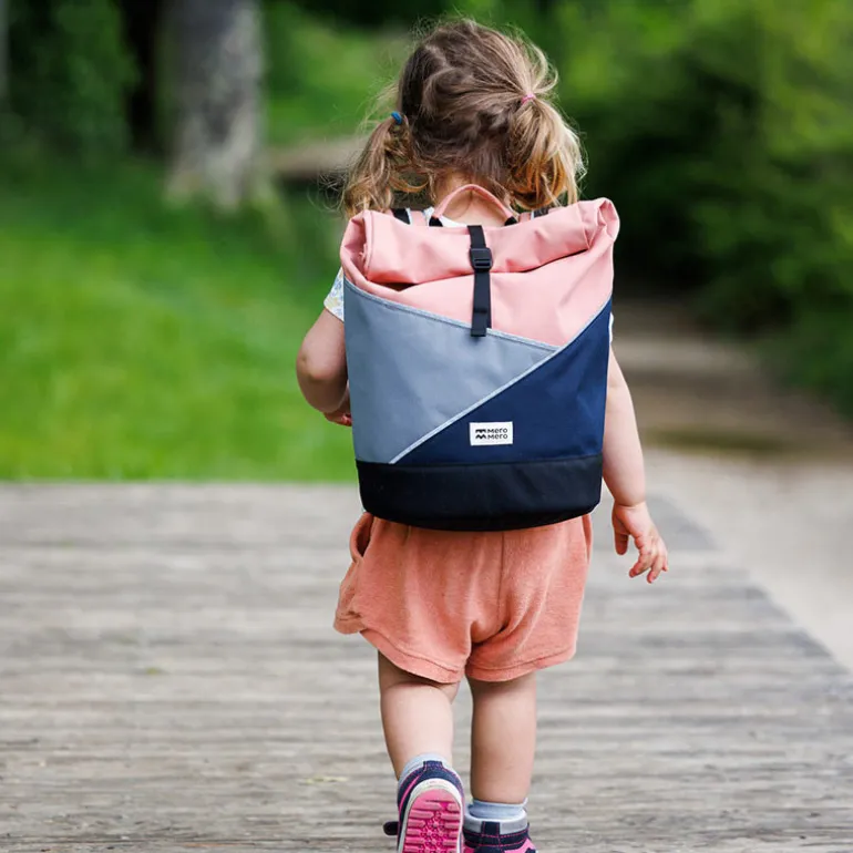 Sac à dos enfant Popoyo de MeroMero - Navy Blue / Chaï Tea