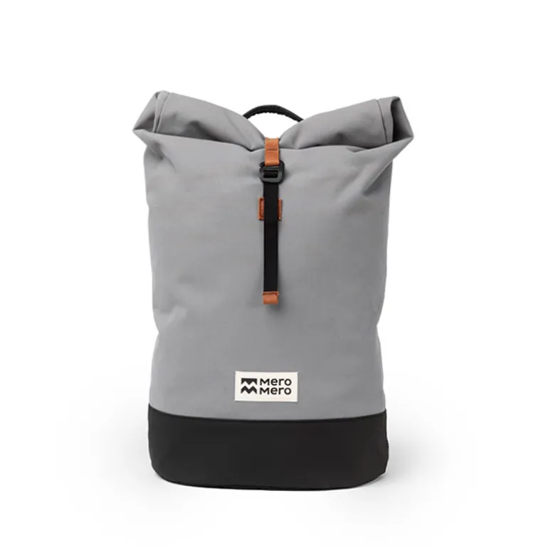 Sac à dos roll-top Wanaka - MeroMero - Stone Grey/Brown