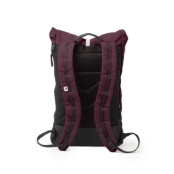 Sac à dos roll-top Wanaka - MeroMero - Aubergine/Cuir Crème