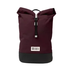 Sac à dos roll-top Wanaka - MeroMero - Aubergine/Cuir Crème