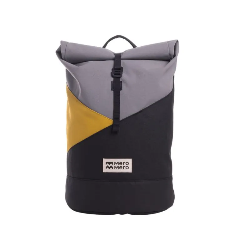 Sac à dos roll-top Wanaka Pocket - Mero Mero - Stone Grey / Chaï tea / Dark grey