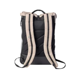 Sac à dos roll-top Wanaka Pocket - Mero Mero - Sand/Dark Grey/ Stone Grey/ Brown Leather