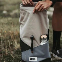 Sac à dos roll-top Wanaka Pocket - Mero Mero - Sand/Dark Grey/ Stone Grey/ Brown Leather