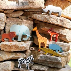 Set animaux safari en bois - Tender Leaf