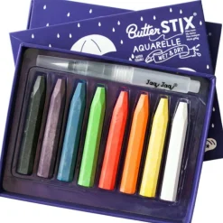 Set 8 craies Butterstix Aquarelle + Stylo à eau - Jaq Jaq Bird