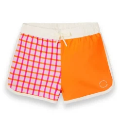 Short anti-UV enfant - KietLa - Tartan / Red