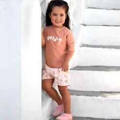 Short de bain bébé court anti-UV - Lassig - Ice Cream rose pâle