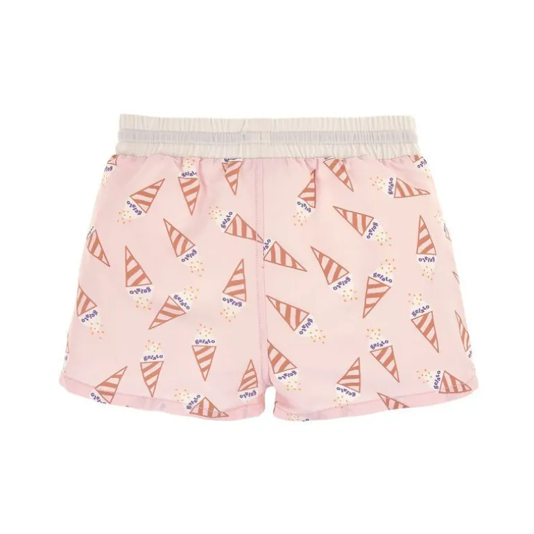 Short de bain bébé court anti-UV - Lassig - Ice Cream rose pâle