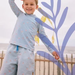 Short de bain enfant anti-UV - Fresk - Stripes & Crabs