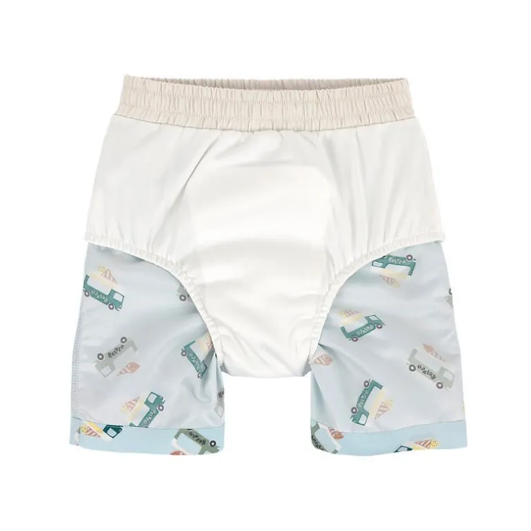 Short de bain enfant anti-UV - Lassig - Camion de glace illusion bleu