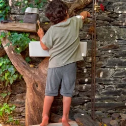 Short éponge bébé en coton bio - Lassig - Anthracite
