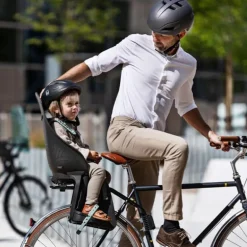 Siège vélo arrière Urban Iki - Fixation porte bagage - Noir / Marron