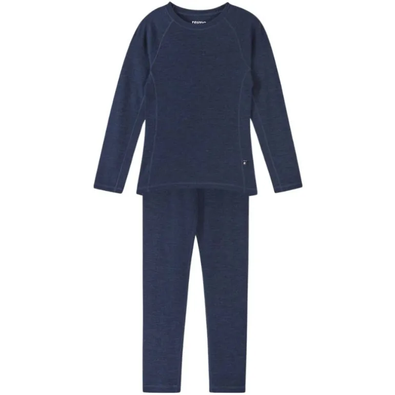 Sous-vêtements thermique bébé et enfant en merinos - Kinsei - Reima - Navy