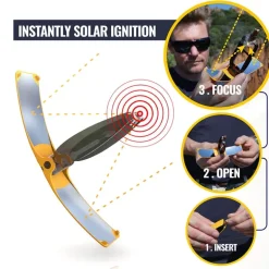 Suncase Gear - Allume feu solaire - Solar Brother - Jaune
