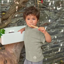 Tee-shirt éponge bébé en coton bio - Lassig - Olive