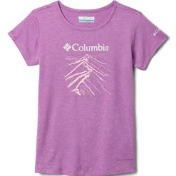 Tee shirt respirant enfant Tech Trail - Columbia - Razzle Heather / Ridge Line Life