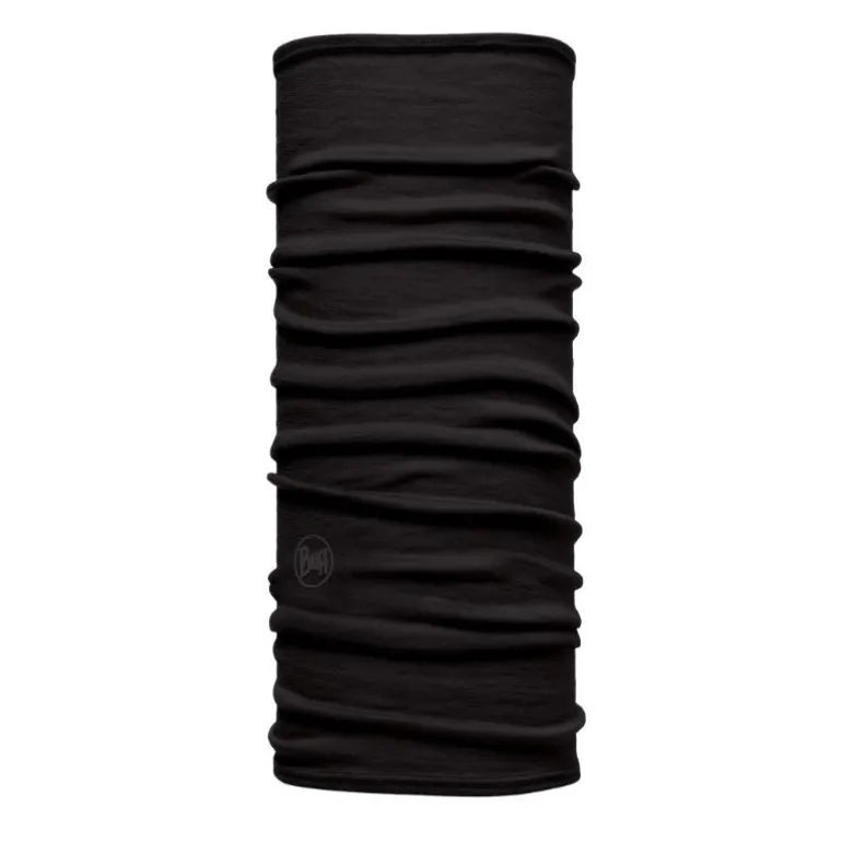 Tour de cou enfant en laine Merinos - BUFF - Solid Black
