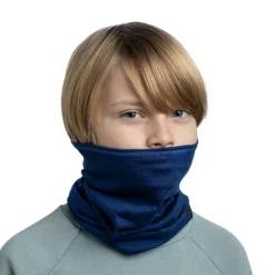 Tour de cou enfant en laine Merinos - BUFF - Solid Cobalt