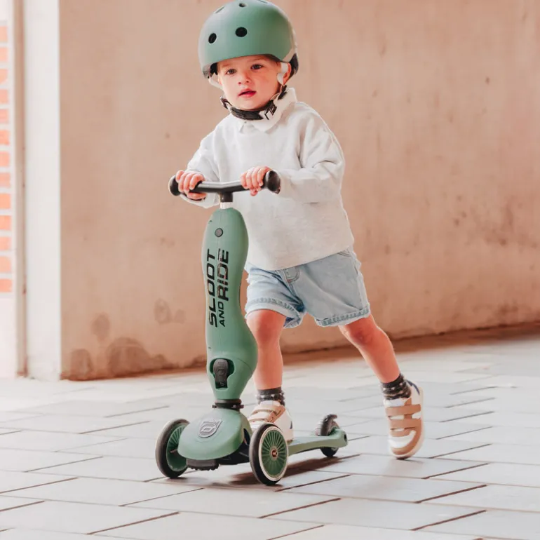 Trottinette 2 en 1 Highwaykick 1 - Scoot and Ride - Vert forêt