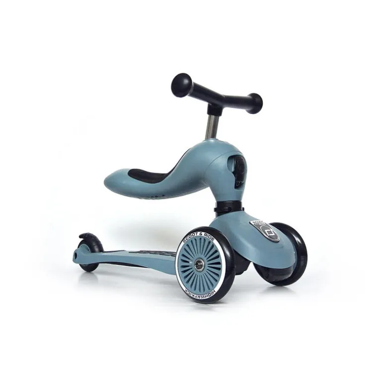 Trottinette 2 en 1 Highwaykick 1 - Scoot and Ride - Bleu acier