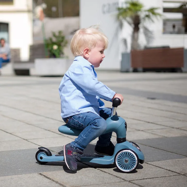 Trottinette 2 en 1 Highwaykick 1 - Scoot and Ride - Bleu acier
