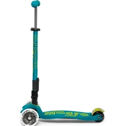 Trottinette Maxi Micro Deluxe pliable - Avec LED - Bleu Pétrole