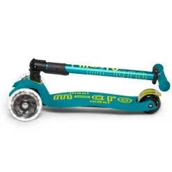 Trottinette Maxi Micro Deluxe pliable - Avec LED - Bleu Pétrole
