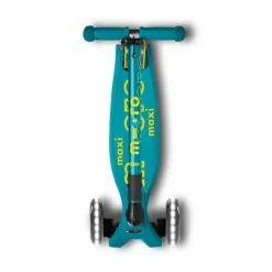 Trottinette Maxi Micro Deluxe pliable - Avec LED - Bleu Pétrole