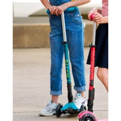 Trottinette Maxi Micro Deluxe pliable - Avec LED - Bleu Pétrole