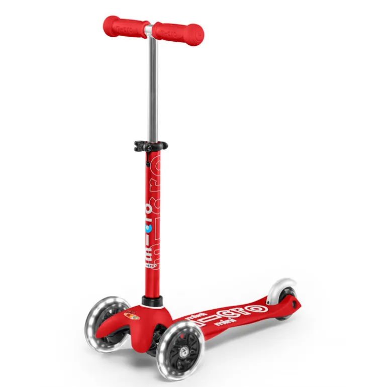 Trottinette Micro Mini Deluxe à LED - 2 à 5 ans - Rouge