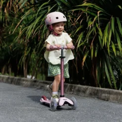 Trottinette Mini Micro Deluxe Rock & Go LED - Micro - Rose poudré