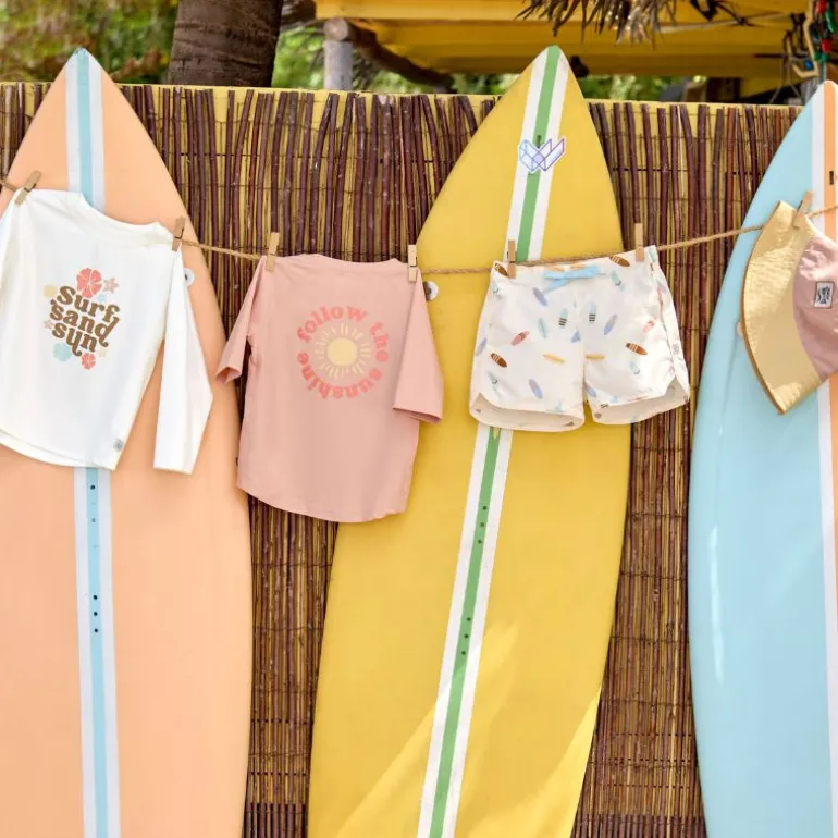 T-shirt de bain anti-uv enfant - Lassig - Sunshine pêche