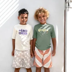 T-shirt de bain anti-uv enfant - Lassig - Violet/sel marin