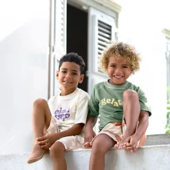 T-shirt de bain anti-uv enfant - Lassig - Violet/sel marin