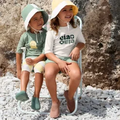 T-shirt de bain anti-uv enfant - Lassig - Vert/sel marin