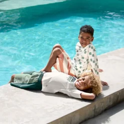 T-shirt de bain anti-uv enfant - Lassig - Vert/sel marin