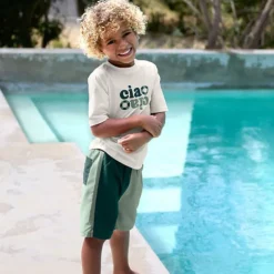 T-shirt de bain anti-uv enfant - Lassig - Vert/sel marin