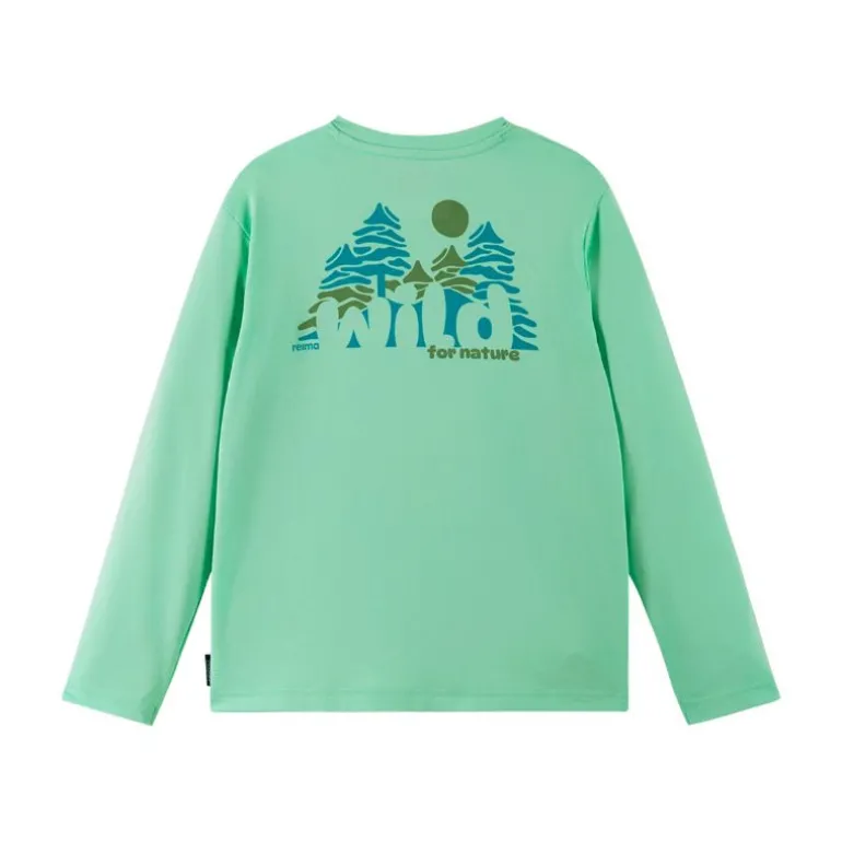 T-shirt manches longues anti-insectes enfant Inista - Reima - Fresh mint Wild