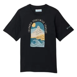 T-shirt randonnée enfant Valley Creek - Columbia - Black, Cozy Coastline