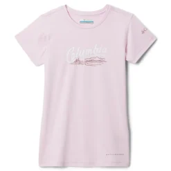 T-shirt respirant fille - Columbia - Mission Peak - Pink Dawn