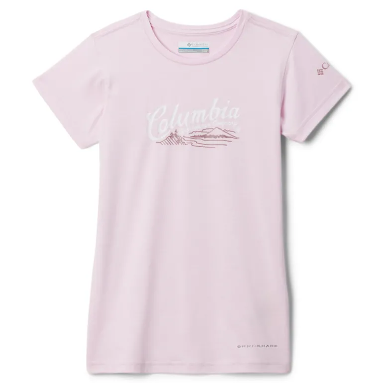 T-shirt respirant fille - Columbia - Mission Peak - Pink Dawn