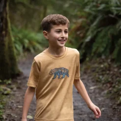 T-shirt respirant garçon - Columbia - Mount Echo - Light Camel