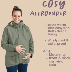 Veste de portage chaude Cosy Allrounder - Mamalila - Agave