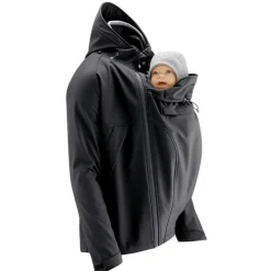Veste de portage homme softshell Mamalila - Noir