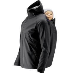 Veste de portage homme softshell Mamalila - Noir